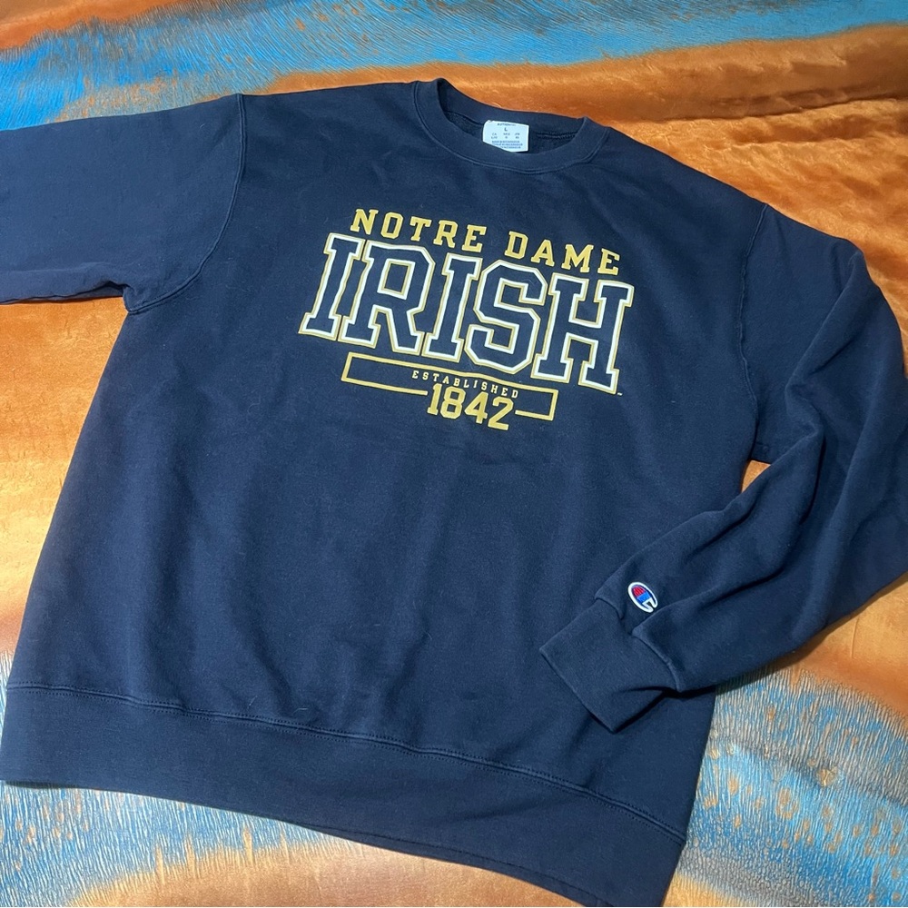 Champion Notre Dame Fighting Irish Crewneck Sweatshirt NCAA Large